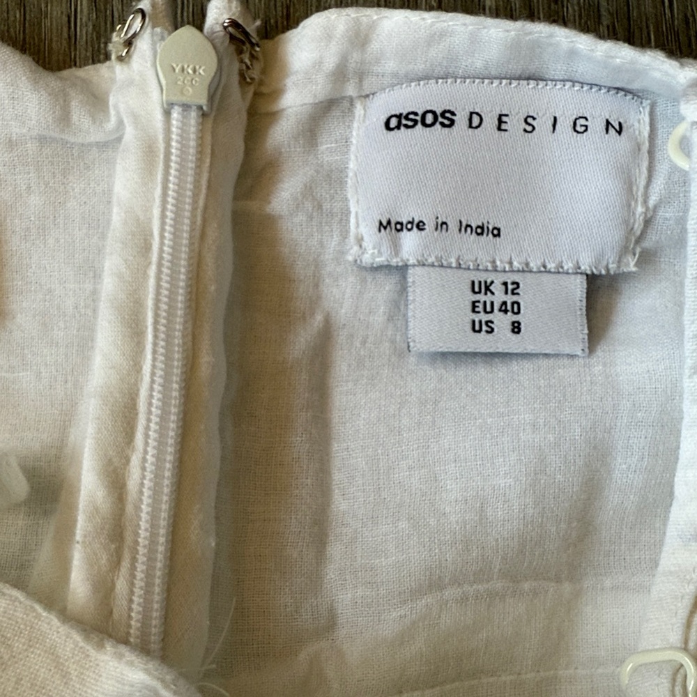 ASOS DESIGN Strappy Skort Romper in White - Picture 10 of 13
